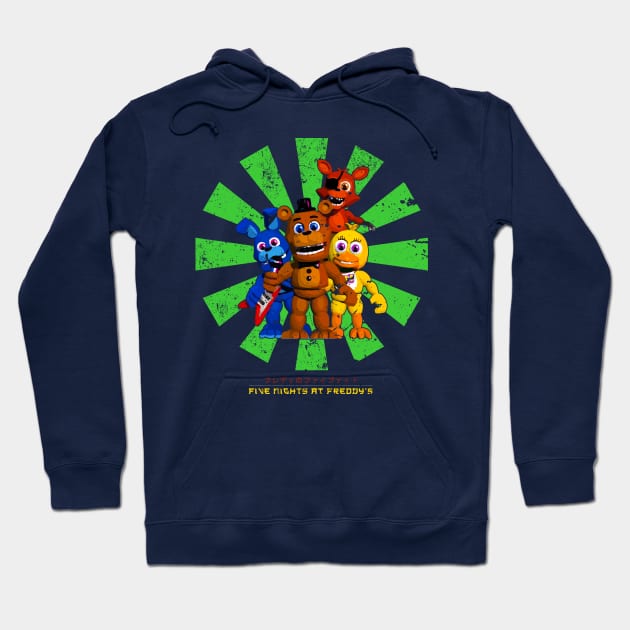 Five Nights At Freddy's Retro Japanese Hoodie by Nova5